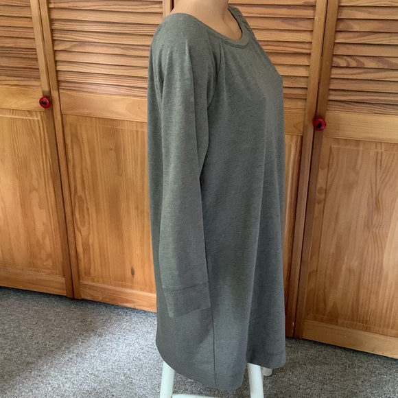 Mind over Matter gray shirt dress XL long sleeves cozy coverup beach pool - Picture 5 of 8